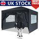 Uk Gazebo Commercial Grade Heavy Duty Marque Market Stall Pop Up Tent 3x3m Black