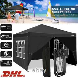 UPGRADE 3x3M Heavy Duty Popup Gazebo Waterproof Marquee Canopy Garden Party Tent