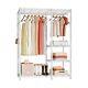Ulif F4 Heavy Duty Portable Closets, 4 Tiers Adjustable Garment Rack With Han