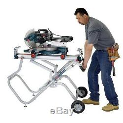 Universal Miter Saw Stand with Wheels Gravity Rise Heavy Duty Portable Adjustable