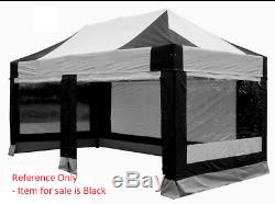 Used Commercial Aluminium Gazebo / Tent 3m x 6m Black With Sides