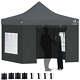 Vounot 3x3m Heavy Duty Gazebo With Sides, Pop Up Waterproof Party Tent, Grey