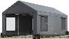 Vevor Carport 12x20ft Heavy Duty Car Canopy Portable Garage With Roll Up Ventilated Windows U0026 Rem
