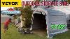 Vevor Portable Shed Outdoor Storage Shelter 7 X 12 X 7 36 Ft Heavy Duty All Season Tent Tarp Sheds