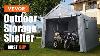 Vevor Portable Shed Outdoor Storage Shelter For Motorcycle Bike Garden Tools