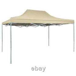 VidaXL Professional Folding Party Tent 3x4m Cream Steel Outdoor Canopy Gazebo