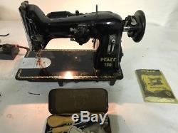 Vintage 1940s Pfaff Portable 130 Sewing Machine Heavy Duty 110V RARE J