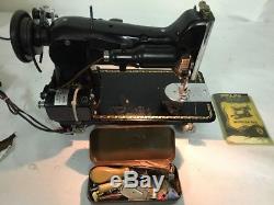Vintage 1940s Pfaff Portable 130 Sewing Machine Heavy Duty 110V RARE J