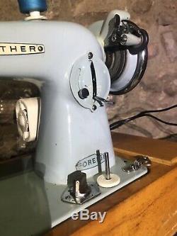 Vintage Baby Blue Brother Heavy Duty Sewing Machine With New Motor Leather