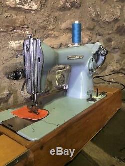 Vintage Baby Blue Brother Heavy Duty Sewing Machine With New Motor Leather
