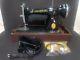 Vintage Universal De-luxe Heavy Duty Sewing Machine Withcase New Motor And Pedal