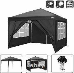 Waterproof Gazebo Heavy Duty 3x3 M Canopy Marquee Party Patio Outdoor Tent 4Side