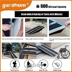 Wheelchair Ramps Heavy Duty Extra Wide Folding Portable Easy Cary Non-Slip 183CM