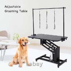XL Heavy Duty Hydraulic Dog Bath Grooming Table Station Professional H Bar Arm