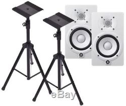 Yamaha HS5W Pair With Heavy Duty Speaker Tripods NEW