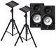 Yamaha Hs5 Pair With Heavy Duty Speaker Tripods New