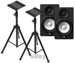 Yamaha HS5 Pair With Heavy Duty Speaker Tripods NEW