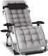 Zero Gravity Chair Heavy Duty Outdoor Reclining Garden Sun Lounger With Cushion